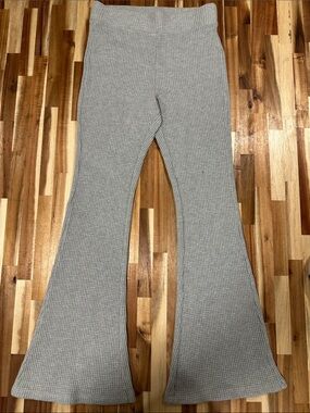 aerie Girls' Gray Waffle Flare Sweatpants 577